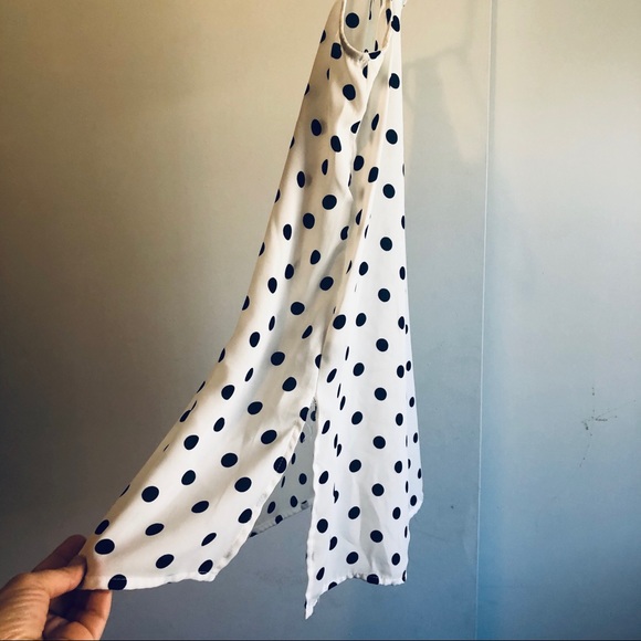 Black and White Polka Dot Tank Top Blouse - Picture 6 of 8